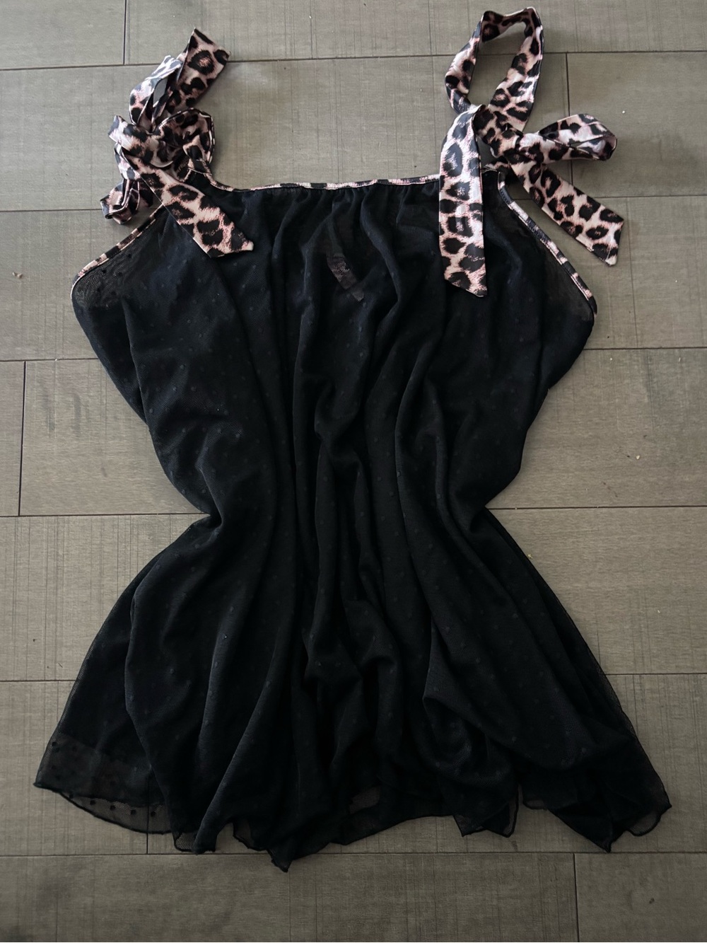 🔥BOGO🔥- Y2K La Vie En Rose Sheer Black Slip Dress